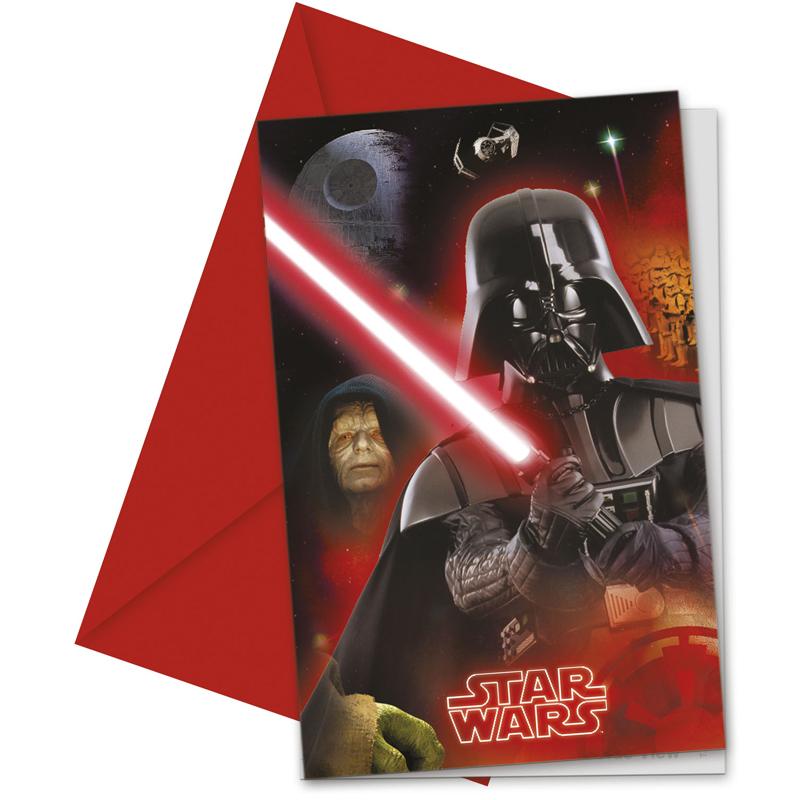 Cartes invitation + enveloppe Star Wars pas cher