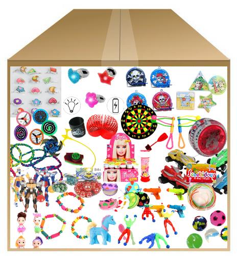 Carton jouets de Kermesse avec hand spinner offert
