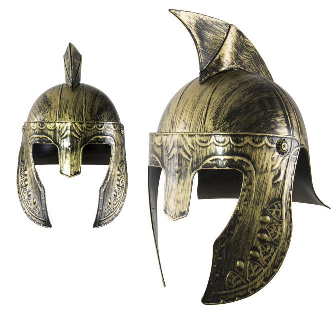 Casque de gladiateur or et noir pas cher