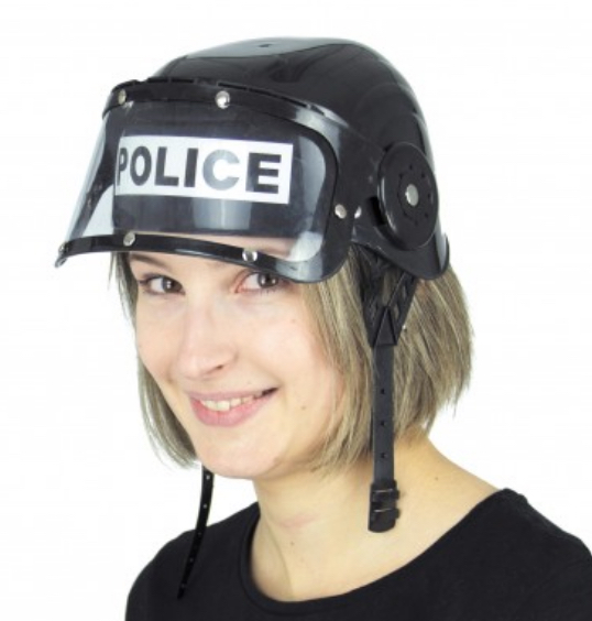 Casque de police adulte avec visière