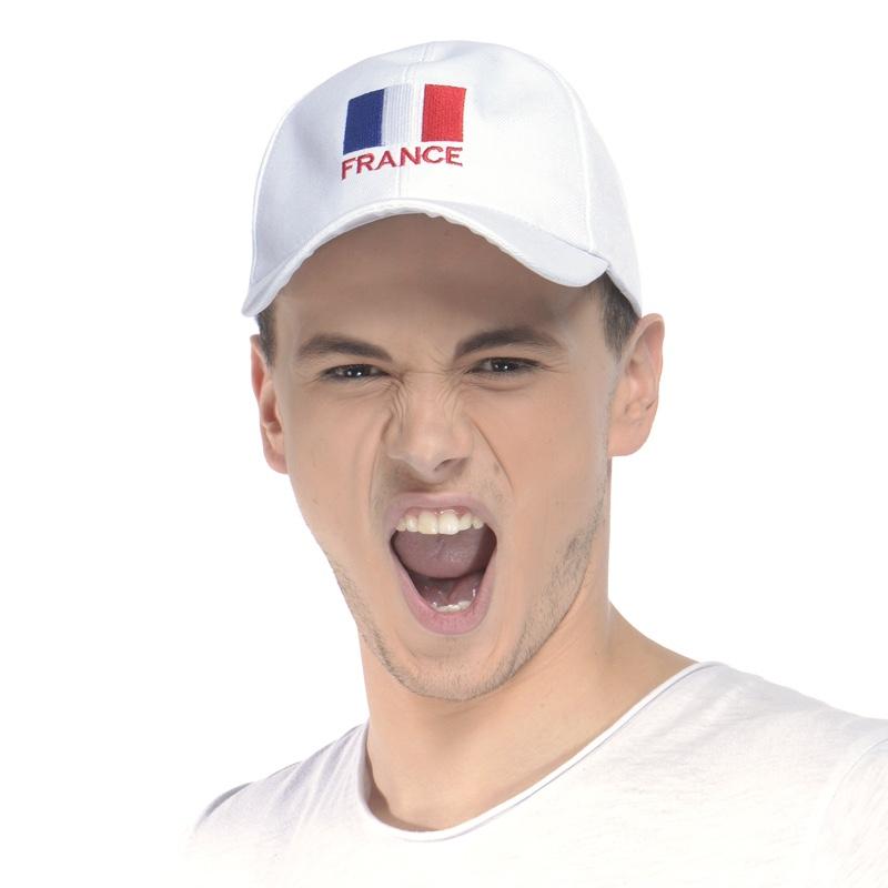 Casquette blanche drapeau France pas cher
