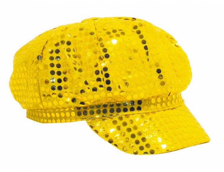 Casquette disco or à Paillettes pas cher