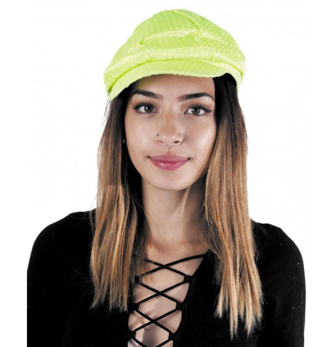 Casquette Disco Sequin Neon Jaune pas cher