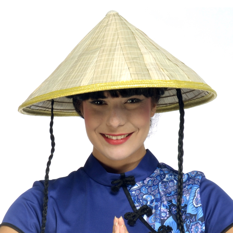 Chapeau Asiatique en paille pas cher