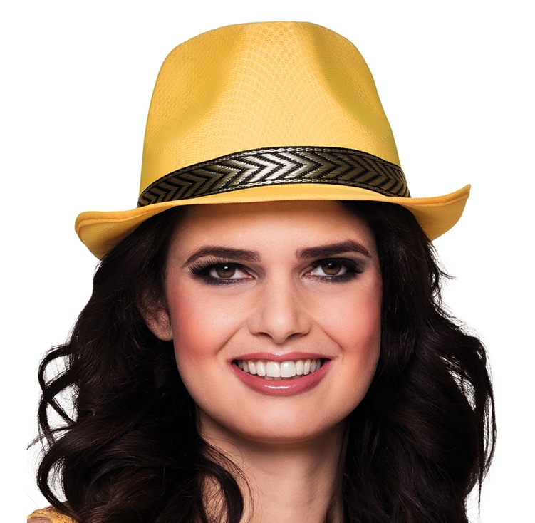 Chapeau borsalino jaune pas cher