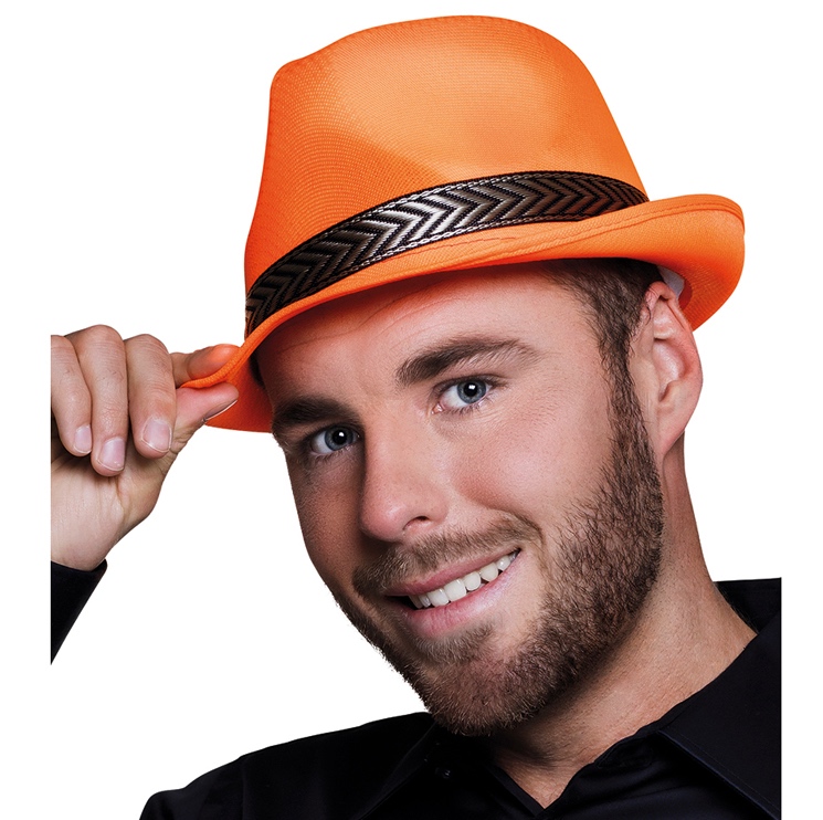 Chapeau borsalino orange pas cher