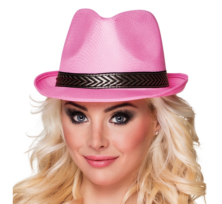 Chapeau borsalino rose pas cher