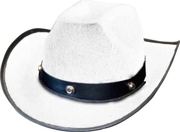 Déguisement : chapeau de cow-boy blanc