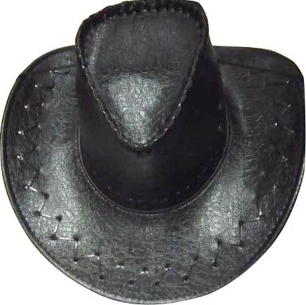 Chapeau Cowboy Croco Noir pas cher