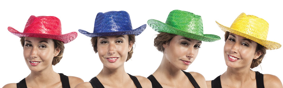 Chapeau Cowboy Paille Couleur pas cher