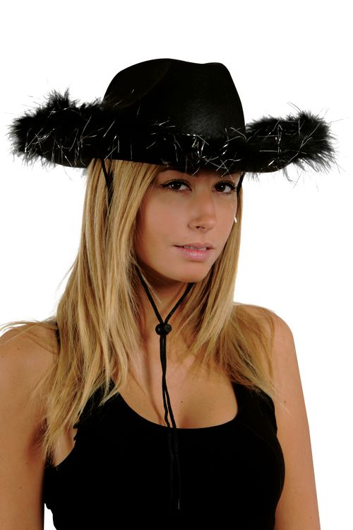 chapeau cowgirl noir pas cher