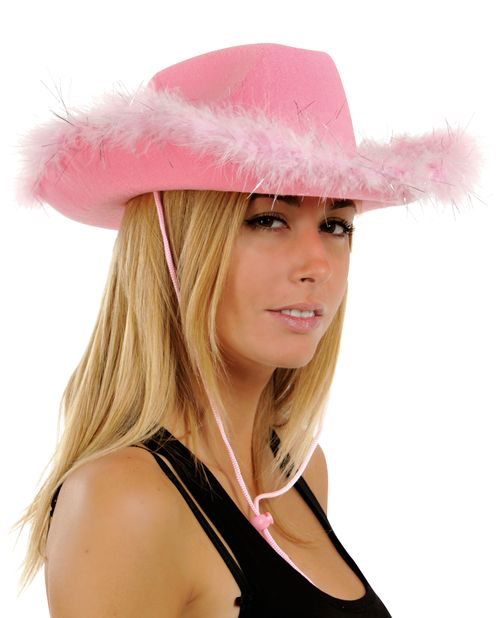chapeau cowgirl rose pas cher
