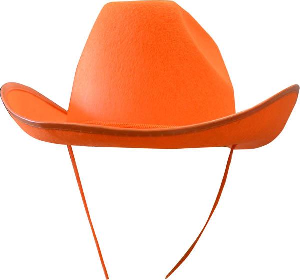 Chapeau de cowboy orange pas cher pour adulte