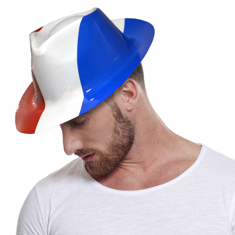 Chapeau gangster tricolore pas cher