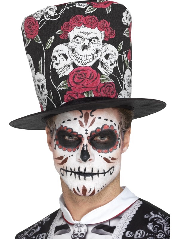 Chapeau Haut De Forme Dia De Los Muertos pas cher