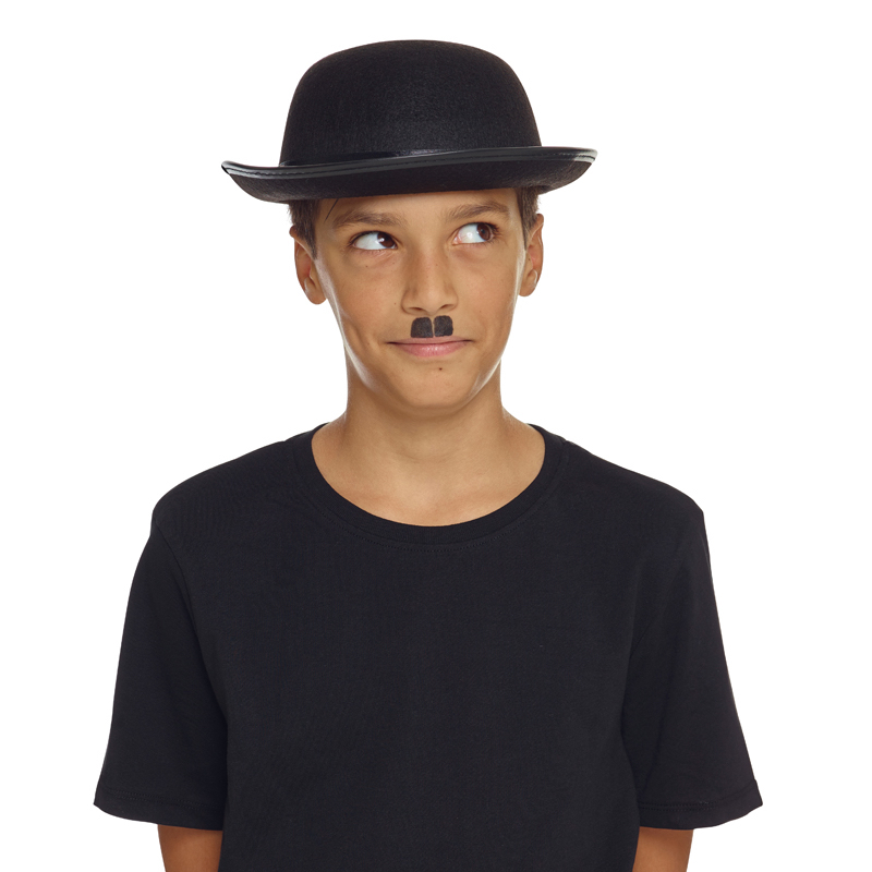 Chapeau melon enfant en feutrine noir pas cher