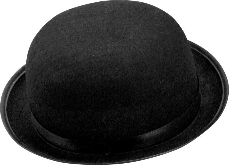 Chapeau melon adulte en feutrine noir pas cher