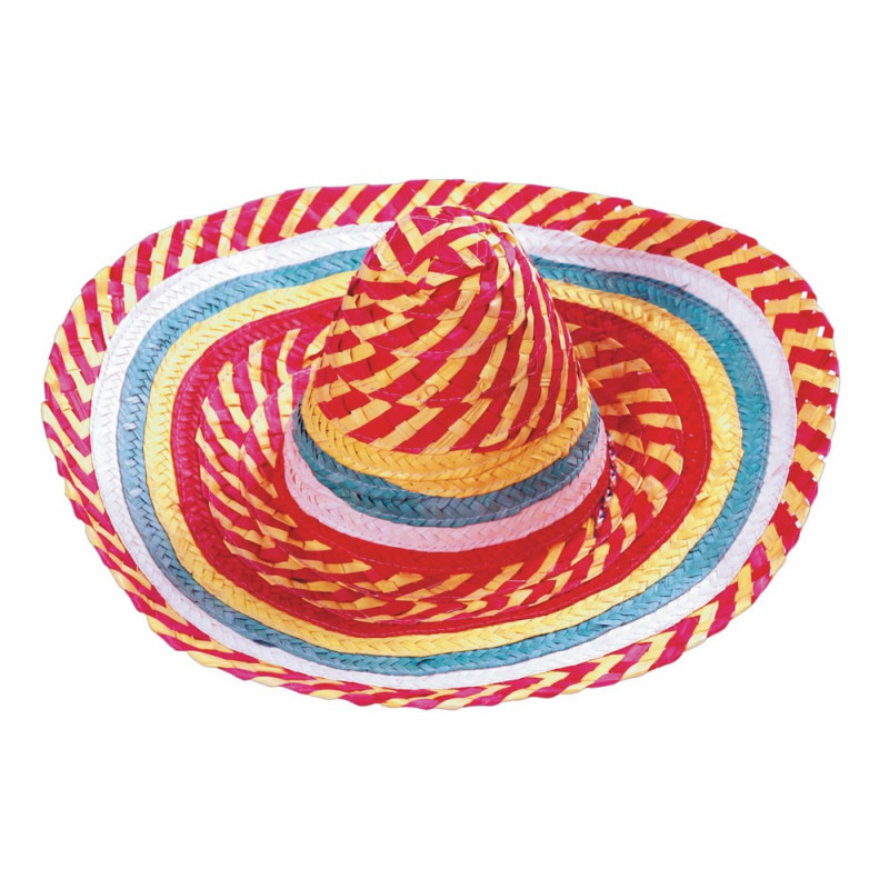 Chapeau de paille mexicain pour adulte - 50 cm - Jour de Fête - Accessoires  - Carnaval