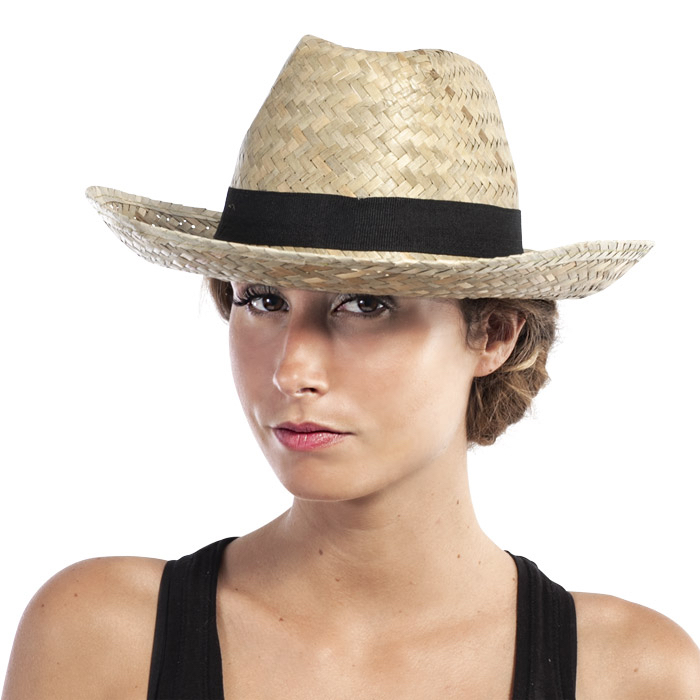 Chapeau de cowboy paille naturel adulte pas cher