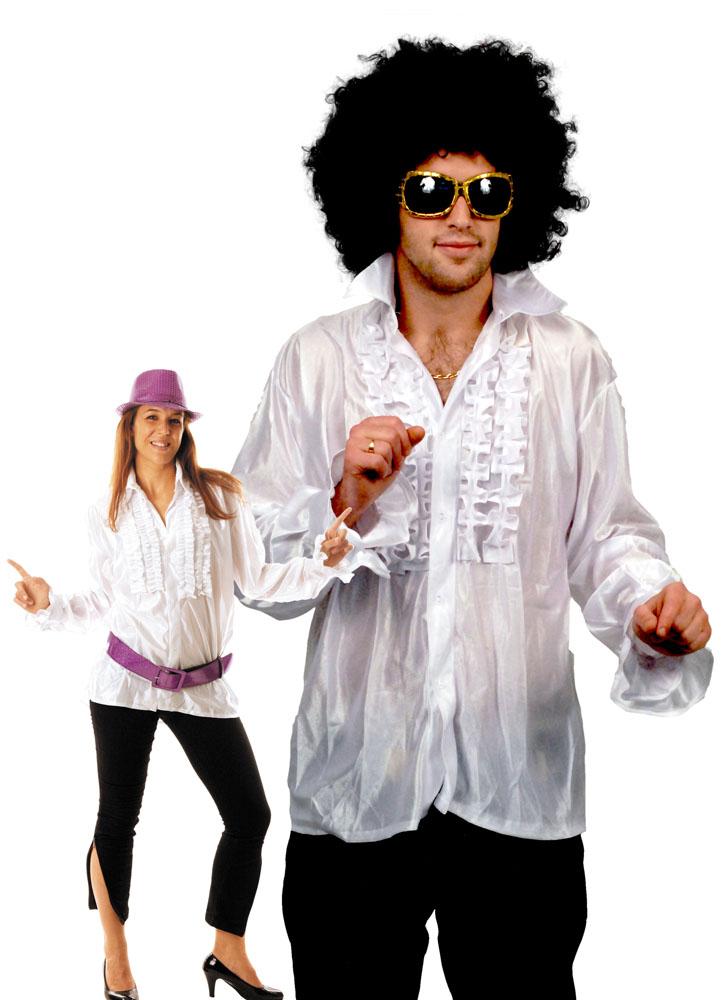 Chemise Disco Blanche pas cher