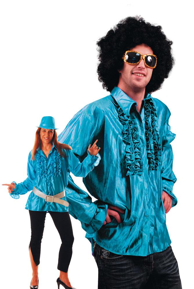 CHEMISE DISCO TURQUOISE HOMME