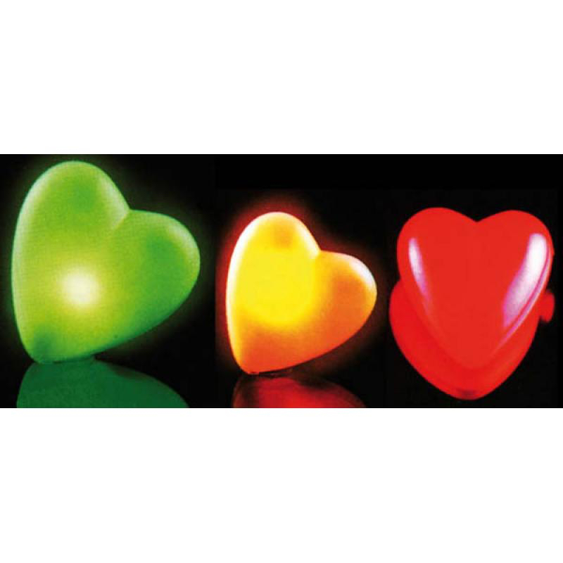 Coeur lumineux sur broche couleurs changeantes pas cher