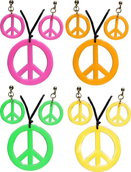 Collier hippie et boucles d'oreilles pas cher