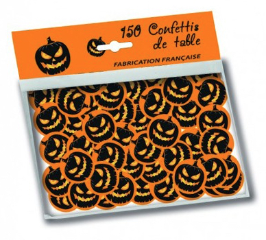 Sachet de confettis de table citrouille