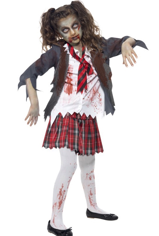 Costume enfant zombie écolière pas cher