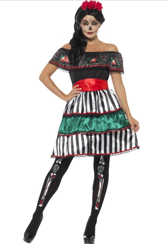 Costume femme dia de los muertos pas cher