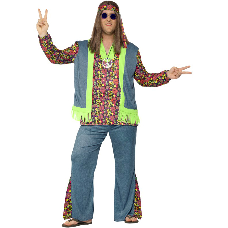 Costume hippie bleu homme pas cher