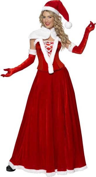 Costume Mère Noël Robe Longue pas cher