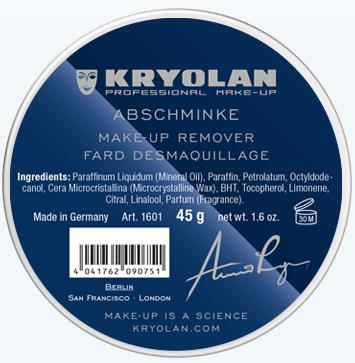 Crème démaquillante Kryolan pas cher