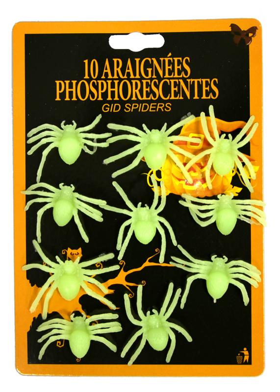 Décoration araignées phosphorescentes pas cher