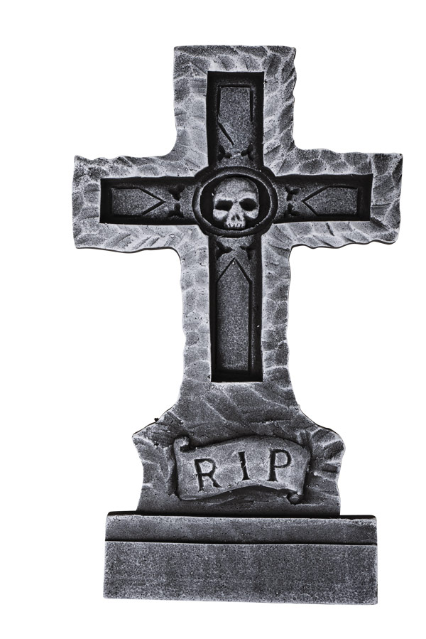 Décoration pierre tombale croix pour Halloween pas cher