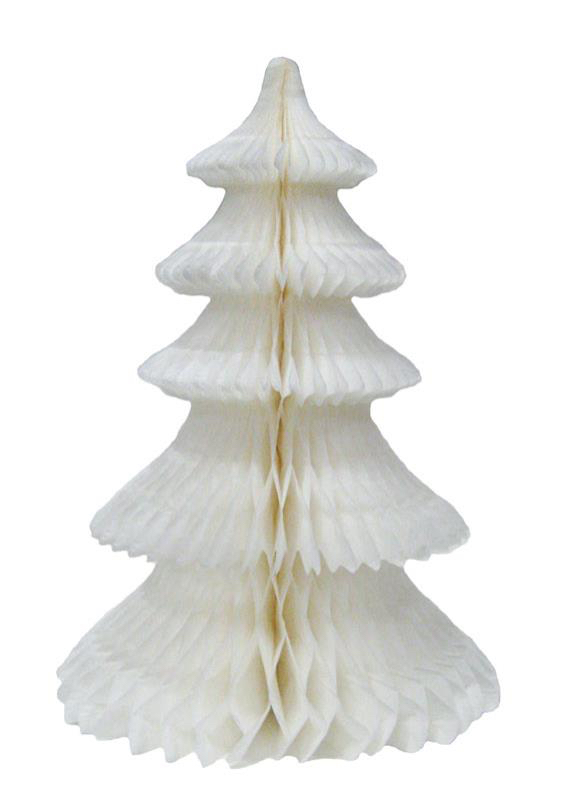 Décoration sapin de noël Blanc en papier pas cher