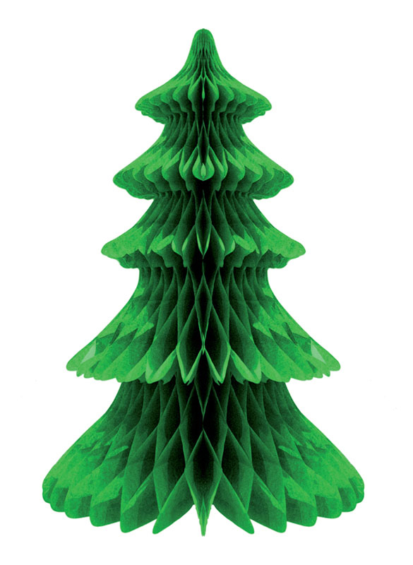 décoration sapin de noël vert en papier pas cher