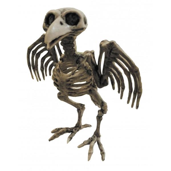 Halloween : décoration squelette de corbeau