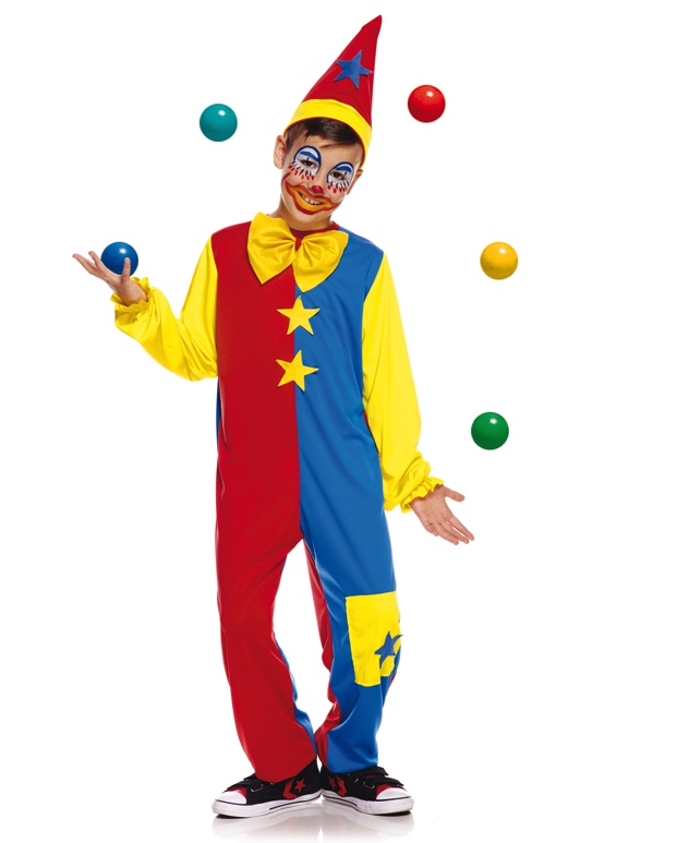 Déguisement clown enfant bicolore pas cher