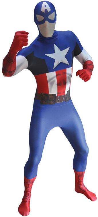 Déguisement Seconde Peau Captain America Luxe pas cher