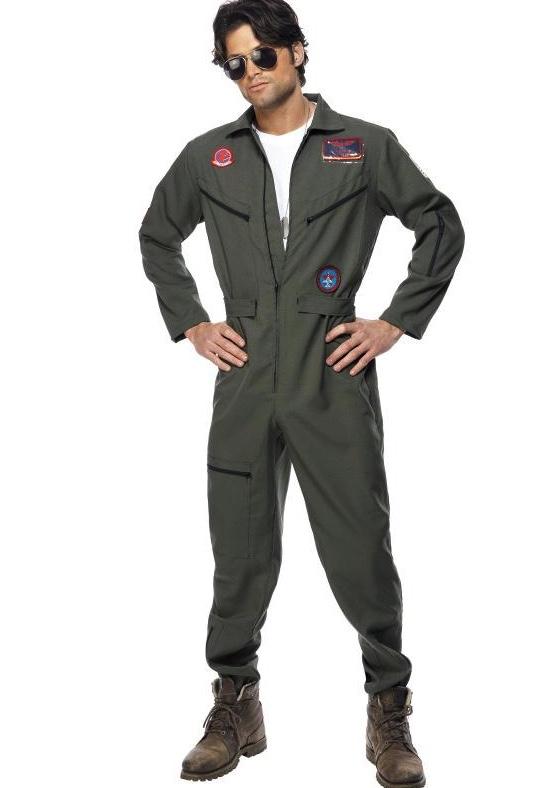 Déguisement Top Gun Vert homme pas cher