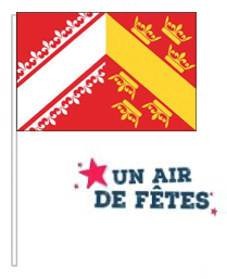 Sachet de 10 drapeaux Alsace en papier pas cher