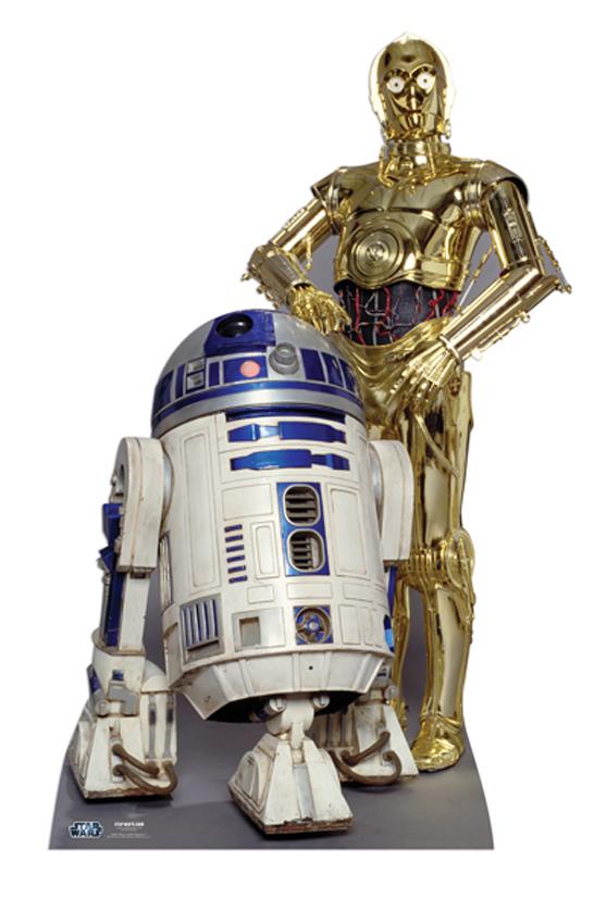 Figurine Géante Carton R2-D2 et C3P-O pas cher