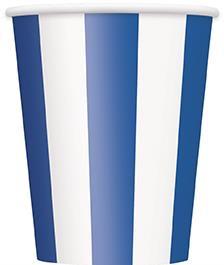 Gobelets Rayures Bleues et Blanches pas cher