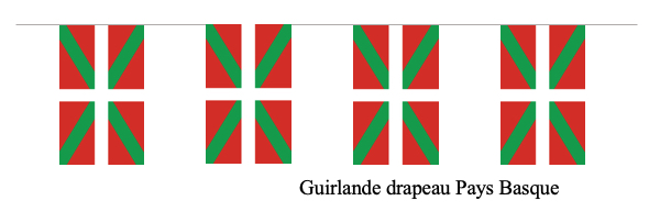 Guirlande drapeaux Pays Basque pour extérieur