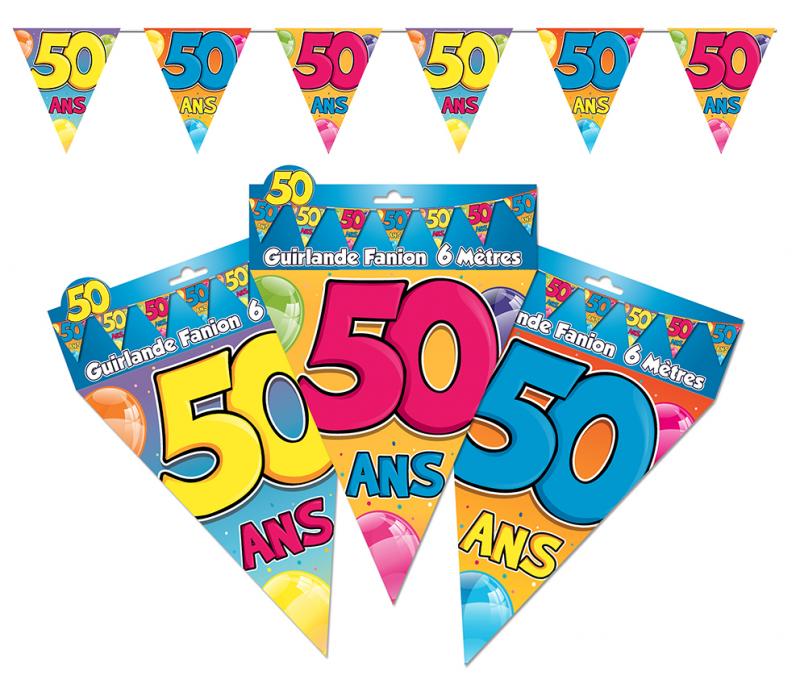 Guirlande anniversaire fanions 50 ans