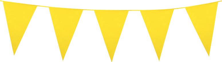 Guirlande fanions triangles jaunes pas cher