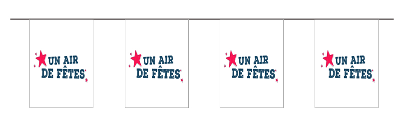 Guirlande en papier personnalisable pour publicitée