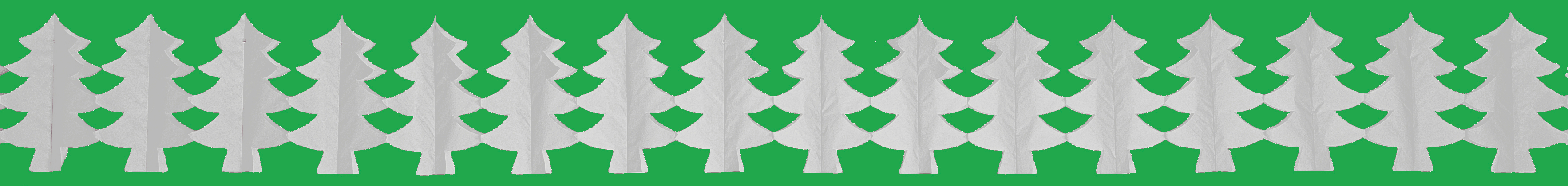 Décoration guirlande sapin blanc en papier ignifugé