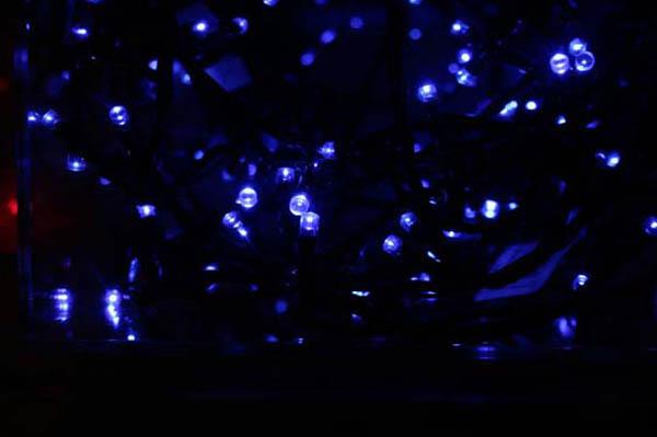 Guirlande solaire clignotante bleue pas cher